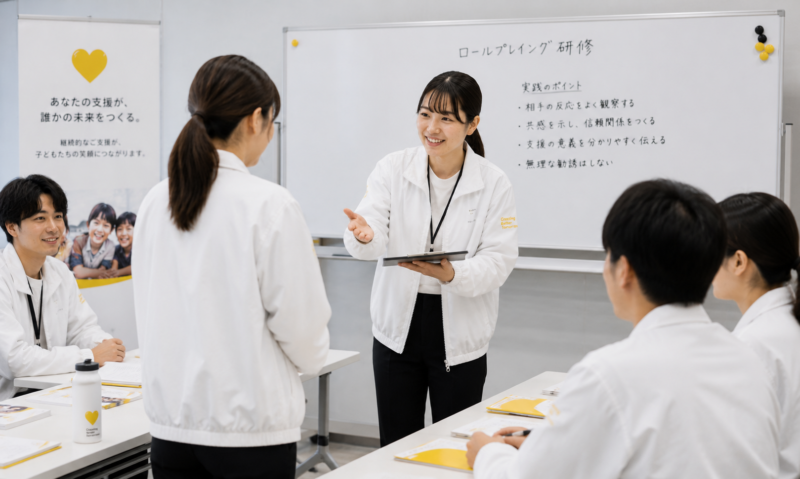 商業施設での対話の様子